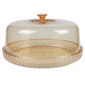 Boleira Borda Alta com Tampa Acrílica Transparente 26cm – Design Glamour