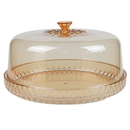 Boleira Borda Alta com Tampa Acrílica Transparente 26cm – Design Glamour