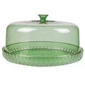 Boleira Borda Alta com Tampa Acrílica Transparente 26cm – Design Glamour