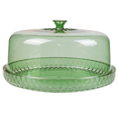 Boleira Borda Alta com Tampa Acrílica Transparente 26cm – Design Glamour