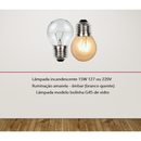 Varal de luzes para área externa com 25m + 25 LÂMPADAS INCANDESCENTES INCLUSAS! 15w 127V e 220V