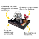 Bandeja Café Da Manhã Grande Resistente Mdf+cantinho Do Café