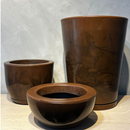 Kit 3 Vasos Marmorizados ou Diamante com Pratos