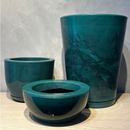 Kit 3 Vasos Marmorizados ou Diamante com Pratos
