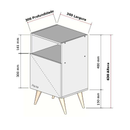 Mesa de Cabeceira Nicho Quarto Casal Decoração Retro Rapallo