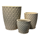 Kit 3 Vasos Marmorizados ou Diamante com Pratos
