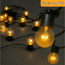 Varal de luzes para área externa com 25m + 25 LÂMPADAS INCANDESCENTES INCLUSAS! 15w 127V e 220V