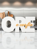 Letreiro Decorativo Ore e Confie Moderno para Sala Quarto Escritório Ideal para Decoração de Casa e Presente Especial