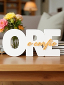 Letreiro Decorativo Ore e Confie Moderno para Sala Quarto Escritório Ideal para Decoração de Casa e Presente Especial