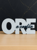 Letreiro Decorativo Ore e Confie Moderno para Sala Quarto Escritório Ideal para Decoração de Casa e Presente Especial