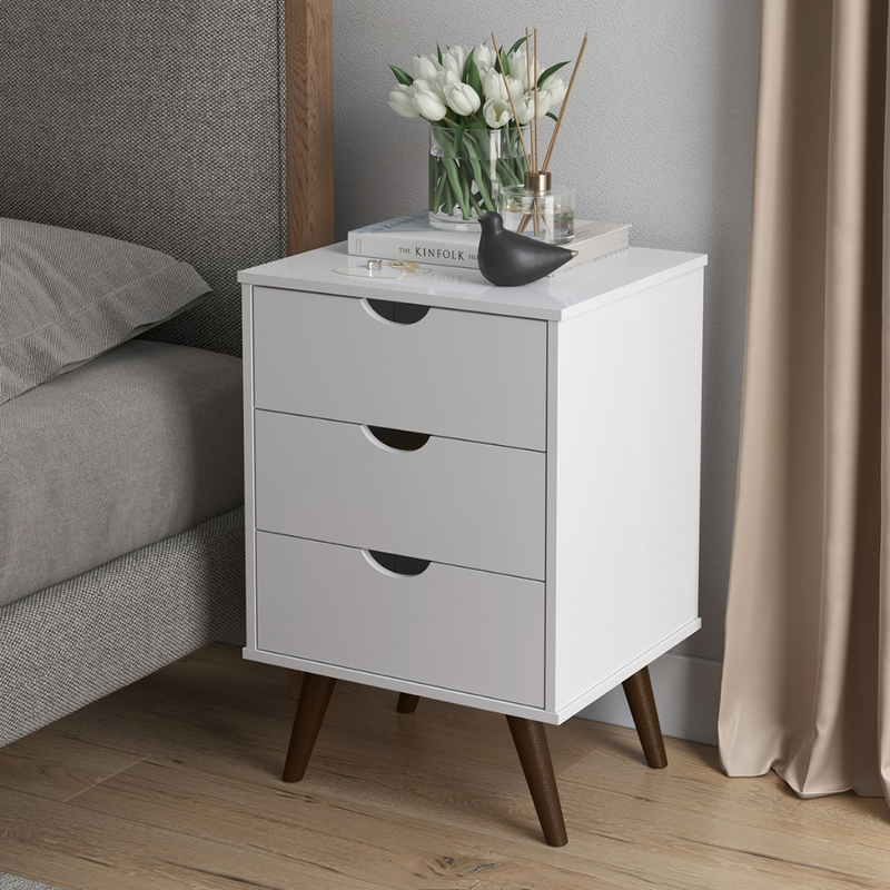 Mesa de Cabeceira Mudo Retro Quarto Cama Varias Cores