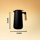 Garrafa Térmica1 Litro Nórdica Café Chá Cabo de Madeira