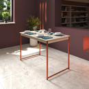 Mesa de Jantar Industrial 4 Lugares Cozinha 105 x 45 cm com Tampo de Madeira e Pés Metal ShoopMaga