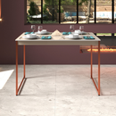 Mesa de Jantar Industrial 4 Lugares Cozinha 105 x 45 cm com Tampo de Madeira e Pés Metal ShoopMaga