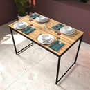 Mesa de Jantar Industrial 4 Lugares 105x45cm – Madeira e Metal