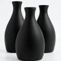 Kit Trio de Vasos Decorativos em Cerâmica – Elegância Artesanal