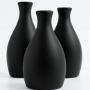 Kit Trio de Vasos Decorativos em Cerâmica – Elegância Artesanal