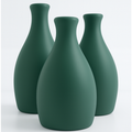 Kit Trio de Vasos Decorativos em Cerâmica – Elegância Artesanal