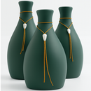 Kit Trio de Vasos Decorativos em Cerâmica – Elegância Artesanal