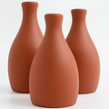 Kit Trio de Vasos Decorativos em Cerâmica – Elegância Artesanal