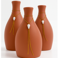 Kit Trio de Vasos Decorativos em Cerâmica – Elegância Artesanal