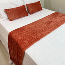 Kit Peseira + Capas de Almofadas Baguete Safira 3 Peças Decorativas
