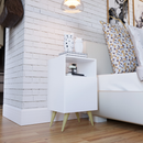 Mesa de Cabeceira Nicho Quarto Casal Decoração Retro Rapallo