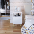 Mesa de Cabeceira Nicho Quarto Casal Decoração Retro Rapallo