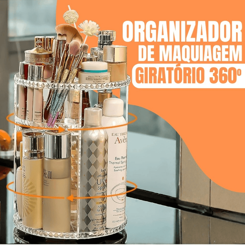 Organizador de Maquiagem Giratório 360°