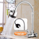 Inox Torneira Prata/Preto Com Chuveiro Com Rotação De 360° Cozinha Luxo Parede Promoção