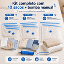 Kit 10 Sacos a Vácuo Premium + Bomba Manual