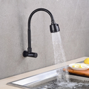 Inox Torneira Prata/Preto Com Chuveiro Com Rotação De 360° Cozinha Luxo Parede Promoção