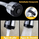 Inox Torneira Prata/Preto Com Chuveiro Com Rotação De 360° Cozinha Luxo Parede Promoção