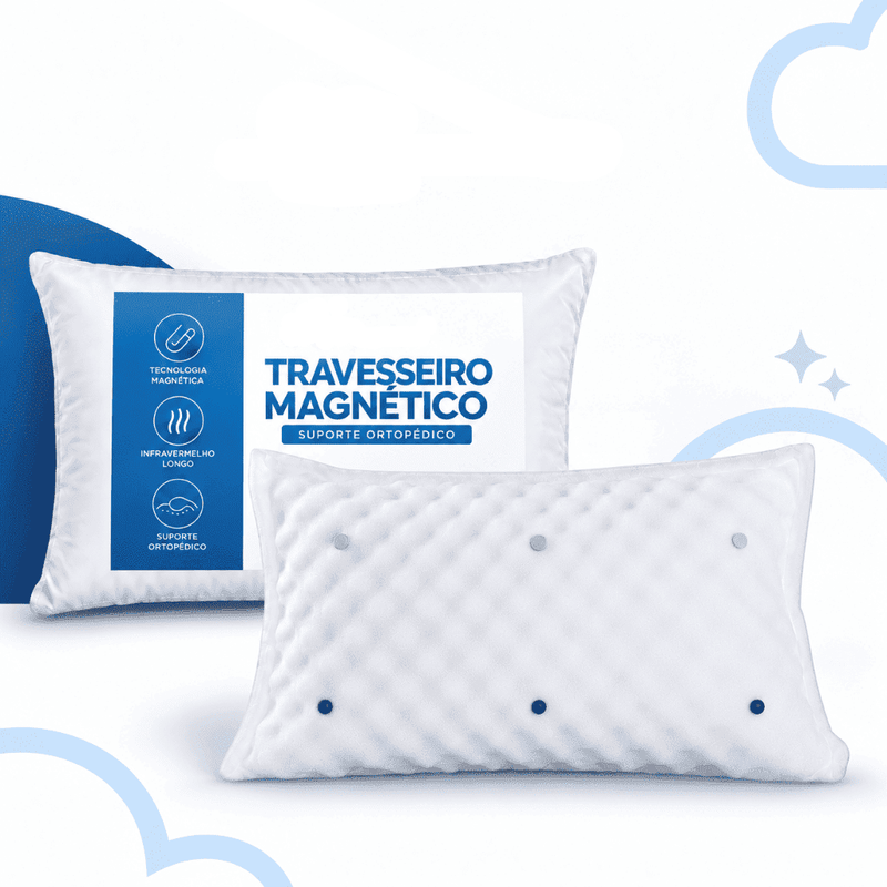 Kit 2 Travesseiros Magnéticos Altos