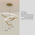 Candelabro Nórdico LED 3 Cores em 1 Pendente Moderno para Sala e Jantar