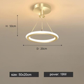 Candelabro Nórdico LED 3 Cores em 1 Pendente Moderno para Sala e Jantar