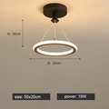 Candelabro Nórdico LED 3 Cores em 1 Pendente Moderno para Sala e Jantar