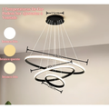 Lustre LED Moderno 3 Cores em 1 - Nordic para Sala e Cozinha – Teto Decorativo