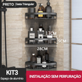 Suporte Organizador de Shampoo Premium Sem Furo em Alumínio Space