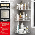 Suporte Organizador de Shampoo Premium Sem Furo em Alumínio Space