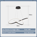 Luminária de Teto LED Moderna 3 Cores com Controle Remoto – Estilo Nordic