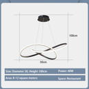 Luminária de Teto LED Moderna 3 Cores com Controle Remoto – Estilo Nordic
