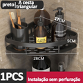 Suporte Organizador de Shampoo Premium Sem Furo em Alumínio Space
