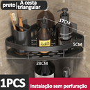 Suporte Organizador de Shampoo Premium Sem Furo em Alumínio Space