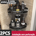 Suporte Organizador de Shampoo Premium Sem Furo em Alumínio Space