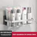 Suporte Organizador de Shampoo Premium Sem Furo em Alumínio Space