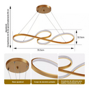 lustre pendente de teto moderno com 3 cores de luz de teto para sala de estar, sala de jantar e bar
