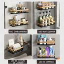 Suporte De Shampoo Organizador Alta qualidade Prateleiras De Banheiro Sem Furo Premium-Space Aluminium