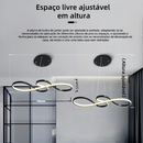 lustre pendente de teto moderno com 3 cores de luz de teto para sala de estar, sala de jantar e bar