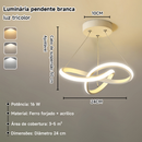 Luminária de Teto LED Moderna 3 Cores com Controle Remoto – Estilo Nordic